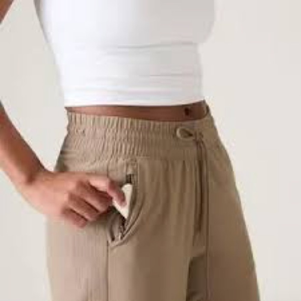 Athleta Avenue Wide Leg Crop Pant, Pyrite, size 0 - Picture 2 of 8